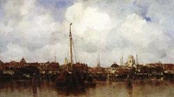 Jacob Maris Dutch Town on the Edge of the Sea Spain oil painting art
